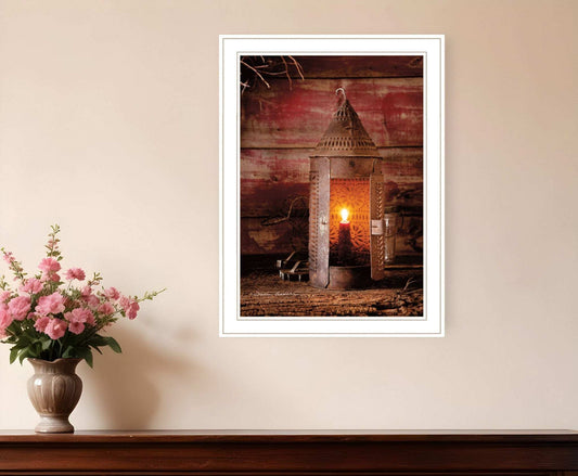 Tinners Lantern 1 White Framed Print Wall Art - Homeroots - Flyclothing LLC