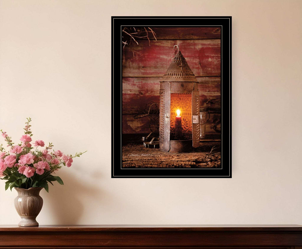 Tinners Lantern 2 Black Framed Print Wall Art - Homeroots - Flyclothing LLC