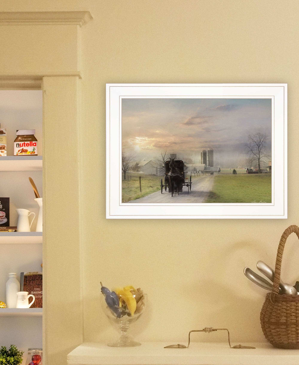 Morning Exercise 2 White Framed Print Wall Art - Homeroots - Flyclothing LLC