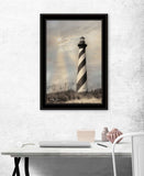 Cape Hatteras Lighthouse 3 Black Framed Print Wall Art - Homeroots - Flyclothing LLC