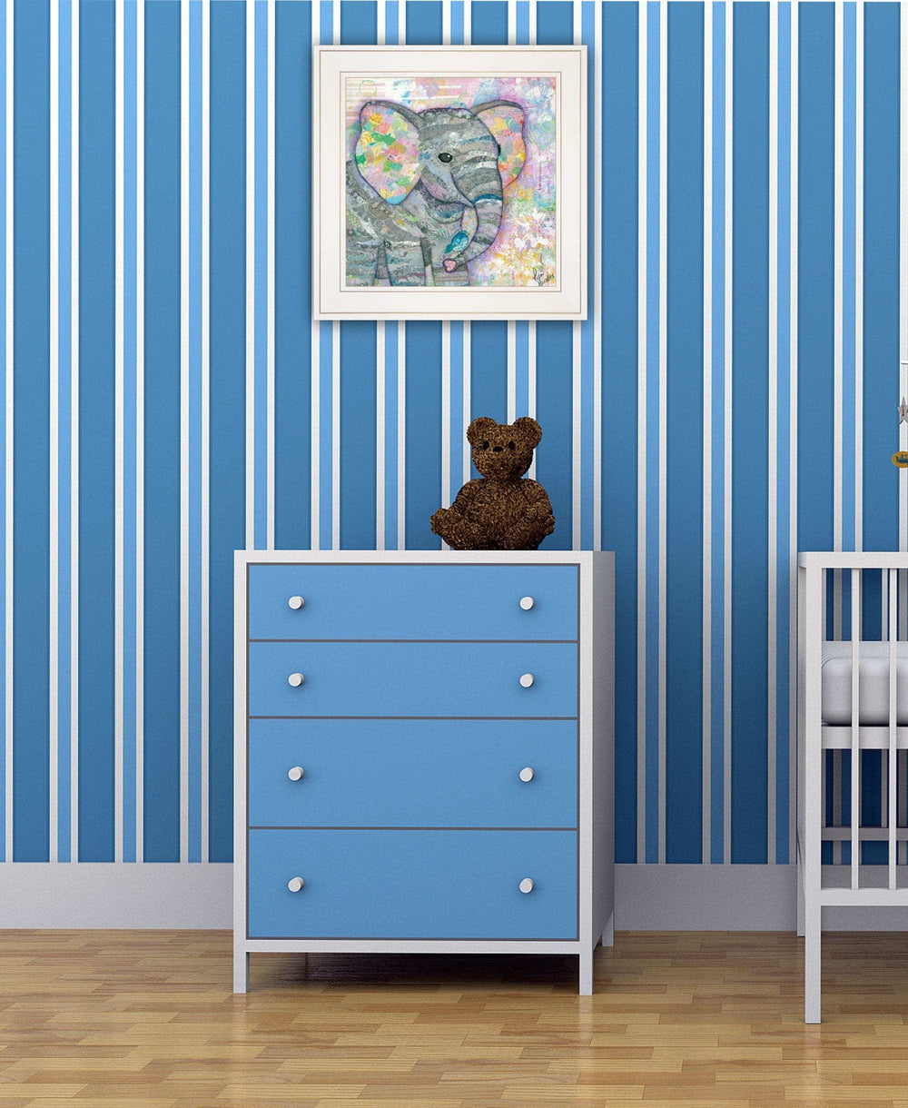 Elephant I 2 White Framed Print Wall Art - Homeroots - Flyclothing LLC