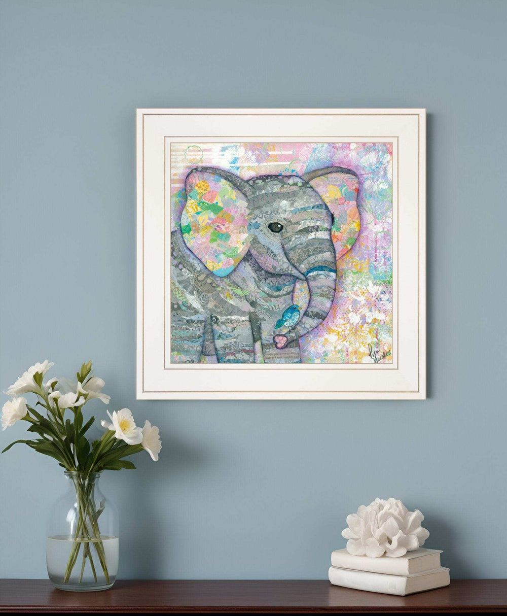 Elephant I 2 White Framed Print Wall Art - Homeroots - Flyclothing LLC