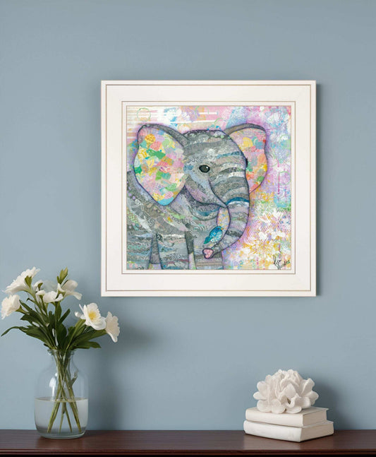 Elephant I 2 White Framed Print Wall Art - Homeroots - Flyclothing LLC