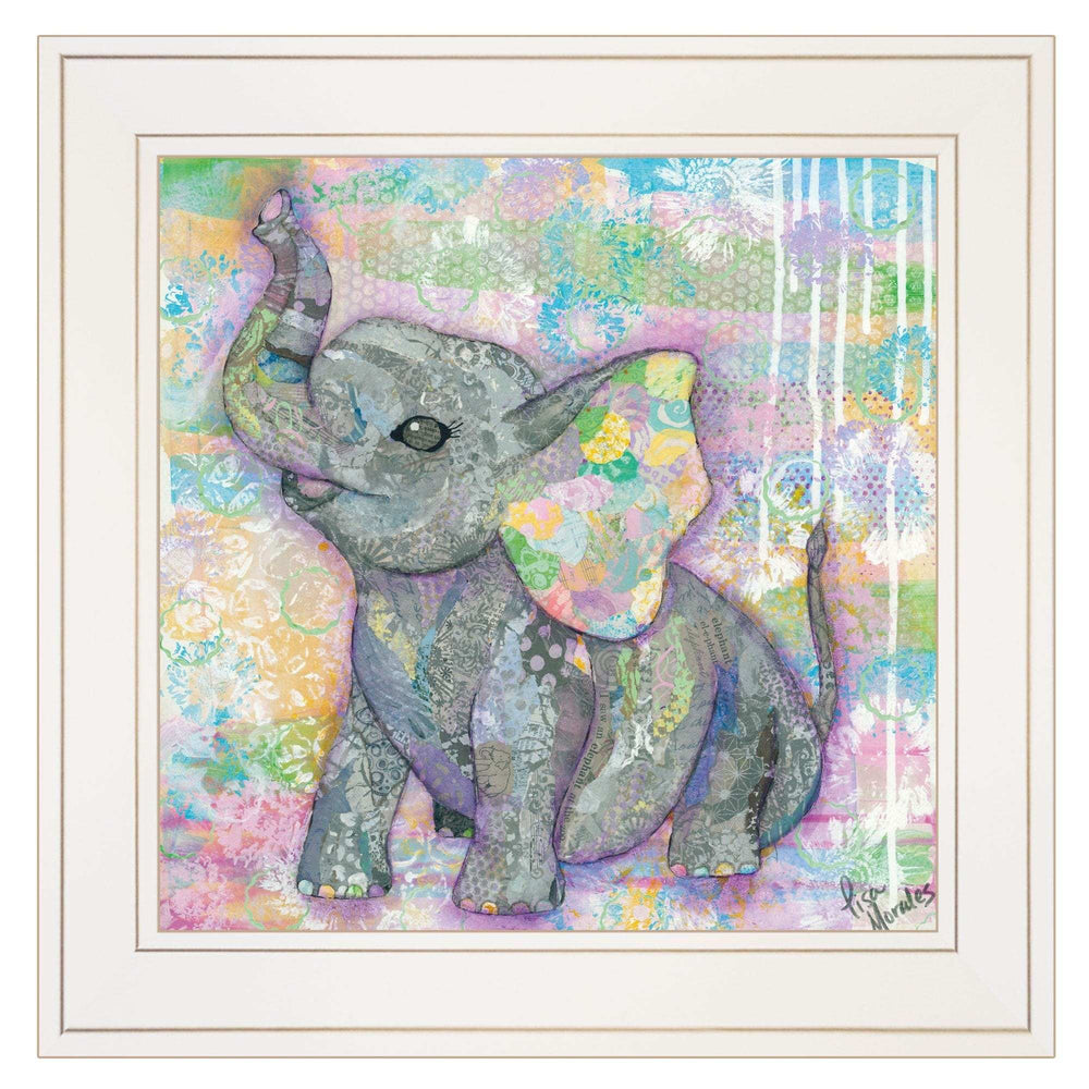 Elephant II 2 White Framed Print Wall Art - Homeroots - Flyclothing LLC