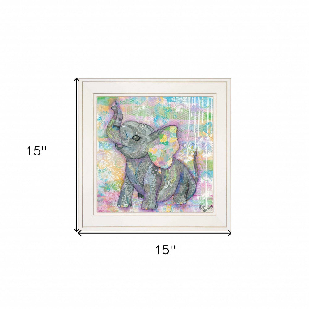 Elephant II 2 White Framed Print Wall Art - Homeroots - Flyclothing LLC