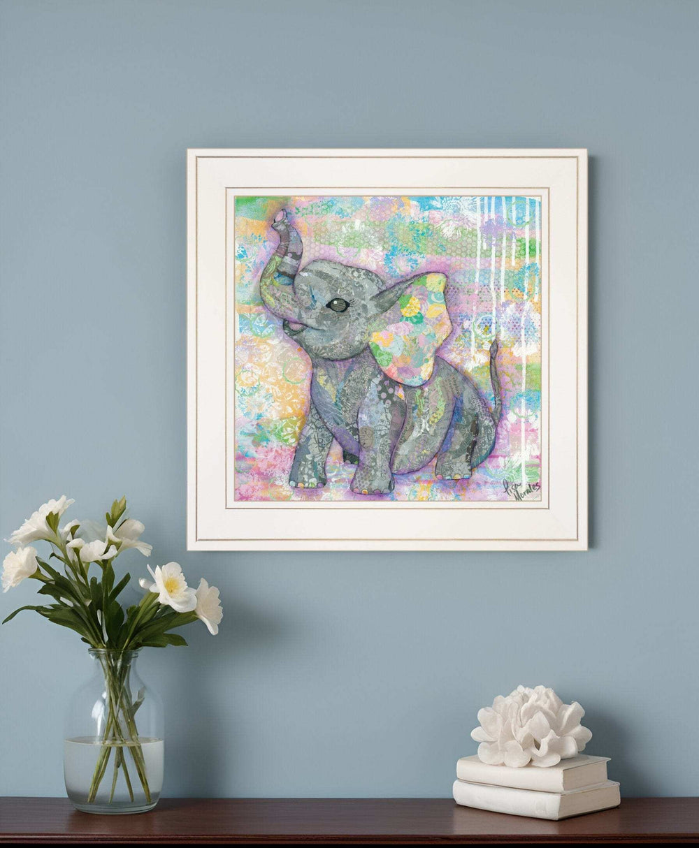 Elephant II 2 White Framed Print Wall Art - Homeroots - Flyclothing LLC