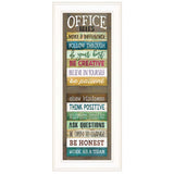 Office Rules 1 White Framed Print Wall Art - Homeroots - Flyclothing LLC