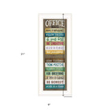 Office Rules 1 White Framed Print Wall Art - Homeroots - Flyclothing LLC