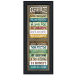 Office Rules 2 Black Framed Print Wall Art - Homeroots - Flyclothing LLC