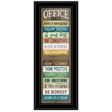 Office Rules 3 Black Framed Print Wall Art - Homeroots - Flyclothing LLC