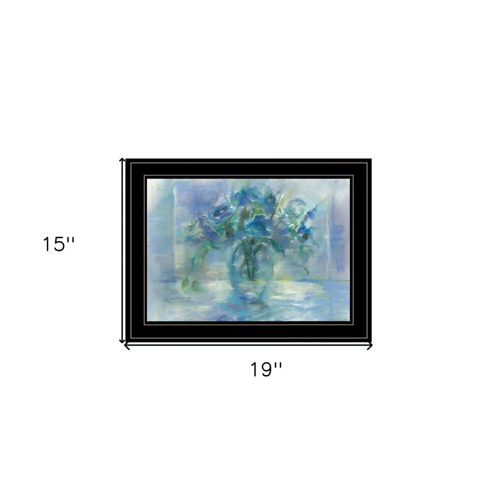 Susies Blue 3 Black Framed Print Wall Art - Homeroots - Flyclothing LLC