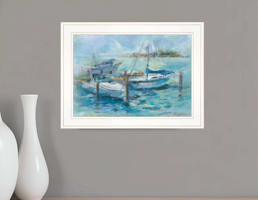 Dockside 2 White Framed Print Wall Art - Homeroots - Flyclothing LLC