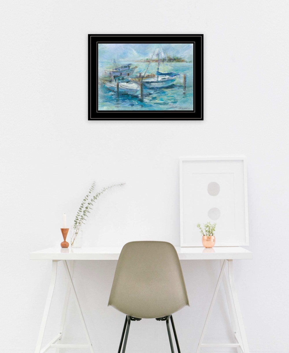 Dockside 3 Black Framed Print Wall Art - Homeroots - Flyclothing LLC