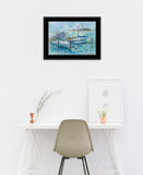 Dockside 3 Black Framed Print Wall Art - Homeroots - Flyclothing LLC