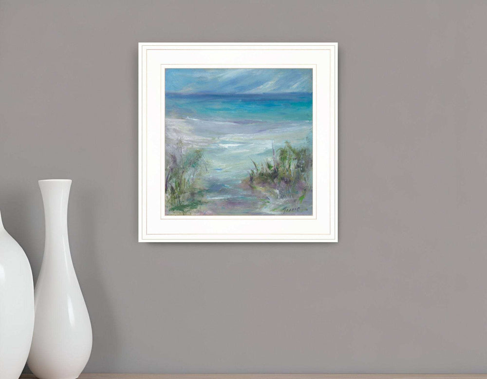 Blue Horizons 2 White Framed Print Wall Art - Homeroots - Flyclothing LLC