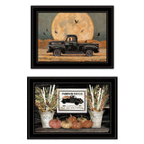 Set Of Two Harvest Moon 2 Black Framed Print Kitchen Wall Art - Homeroots - Flyclothing LLC