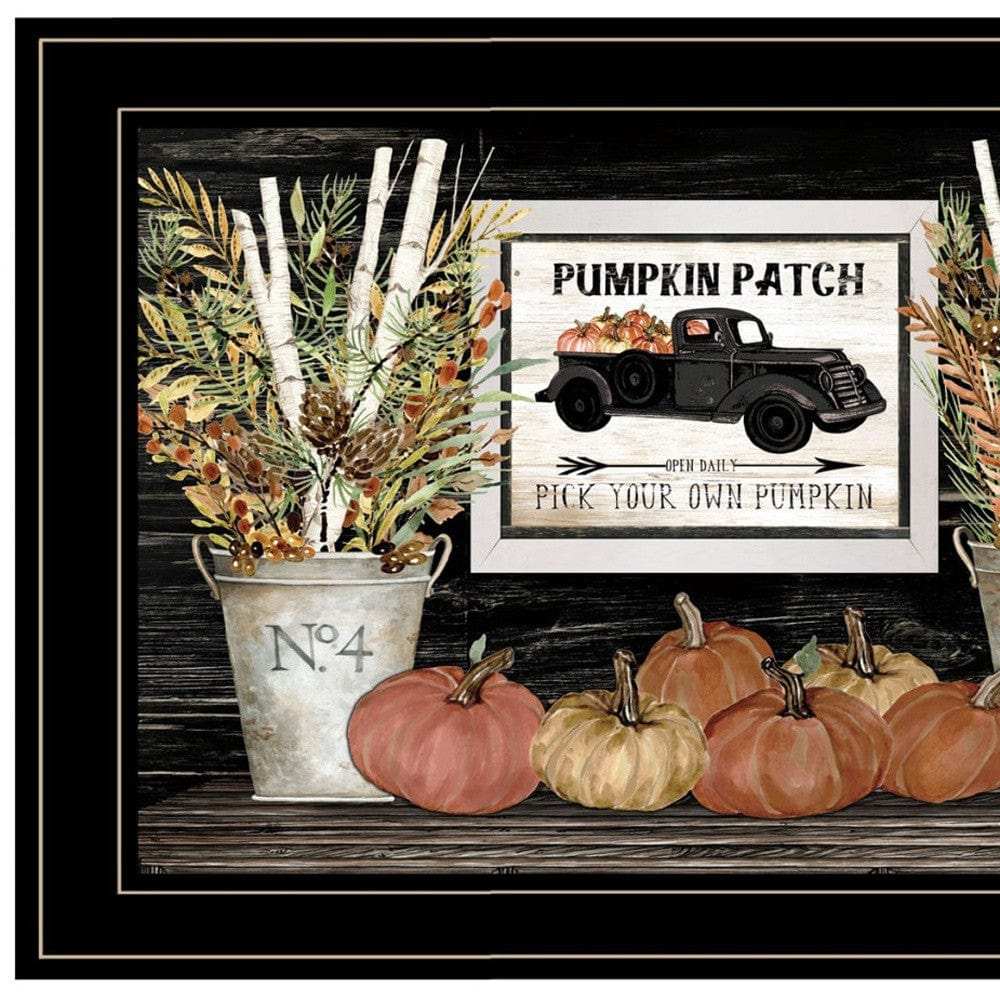 Set Of Two Harvest Moon 2 Black Framed Print Kitchen Wall Art - Homeroots - Flyclothing LLC