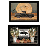 Set Of Two Harvest Moon 3 Black Framed Print Kitchen Wall Art - Homeroots - Flyclothing LLC