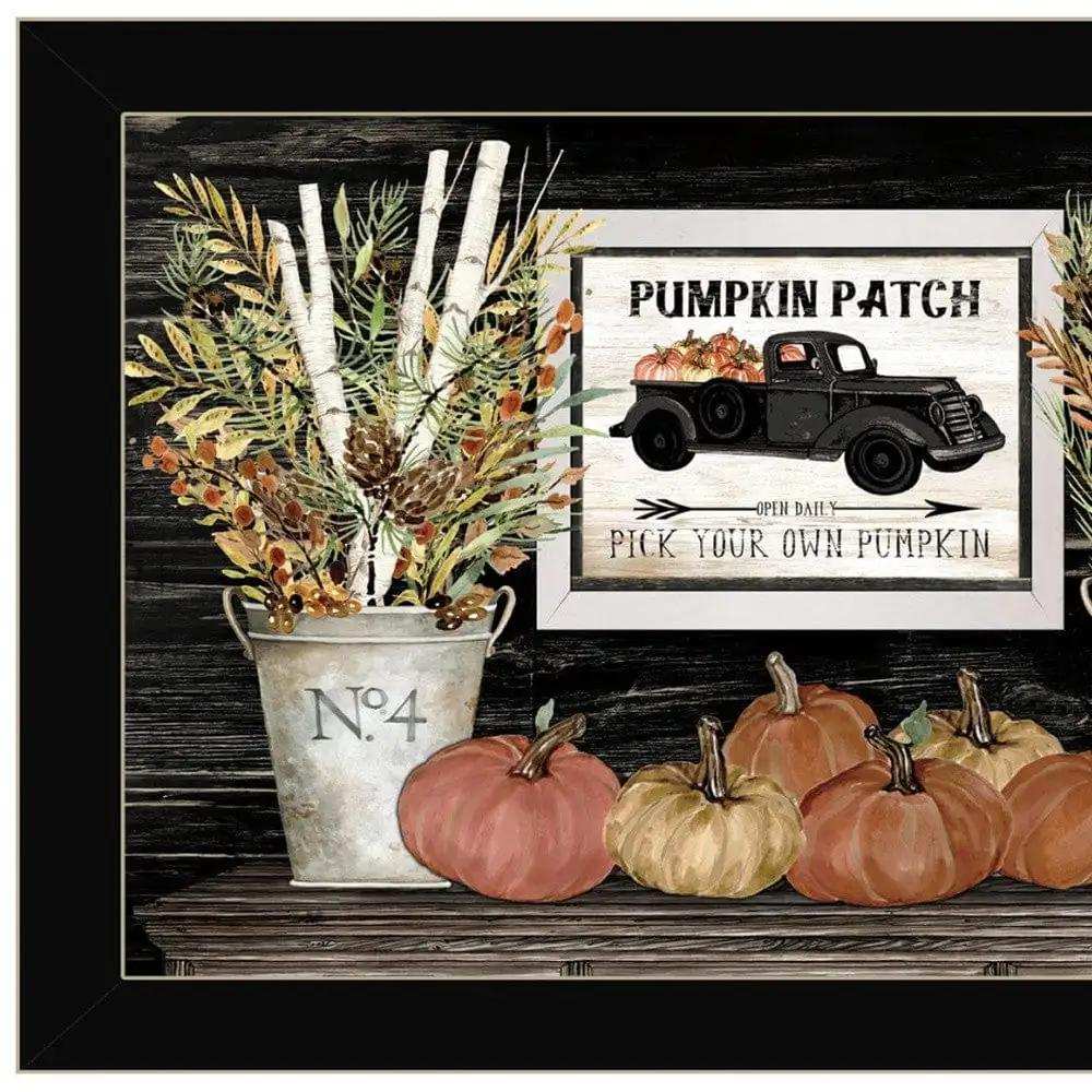 Set Of Two Harvest Moon 3 Black Framed Print Kitchen Wall Art - Homeroots - Flyclothing LLC