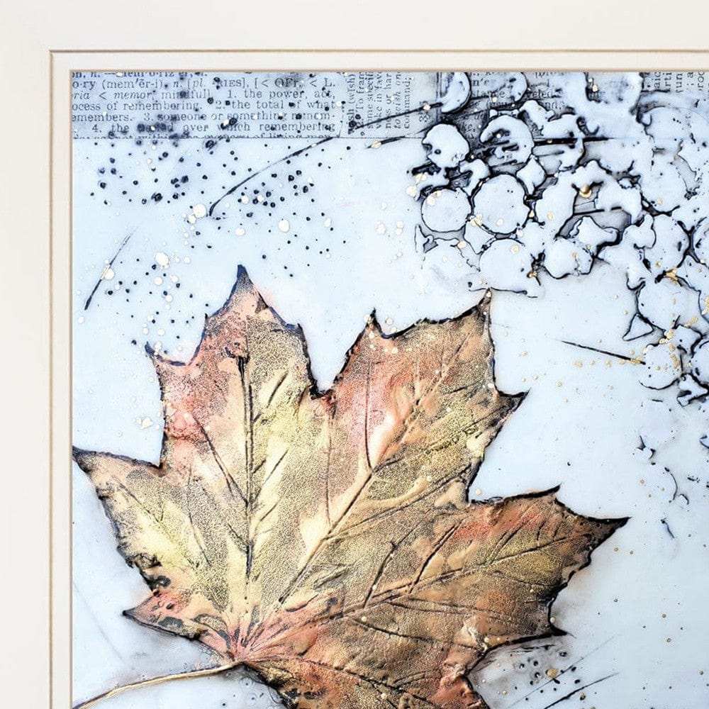 Set Of Two Channeling Fall Leaves White Framed Print Wall Art - Homeroots - Flyclothing LLC