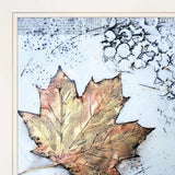 Set Of Two Channeling Fall Leaves White Framed Print Wall Art - Homeroots - Flyclothing LLC