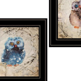 Set Of Two Wonder Years Owls Black Framed Print Wall Art - Homeroots - Flyclothing LLC