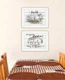 Set Of Two Stays at Grandmas 1 White Framed Print Wall Art - Homeroots - Flyclothing LLC