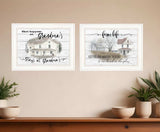Set Of Two Stays at Grandmas 1 White Framed Print Wall Art - Homeroots - Flyclothing LLC