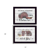 Set Of Two Farm Christmas Black Framed Print Wall Art - Homeroots - Flyclothing LLC