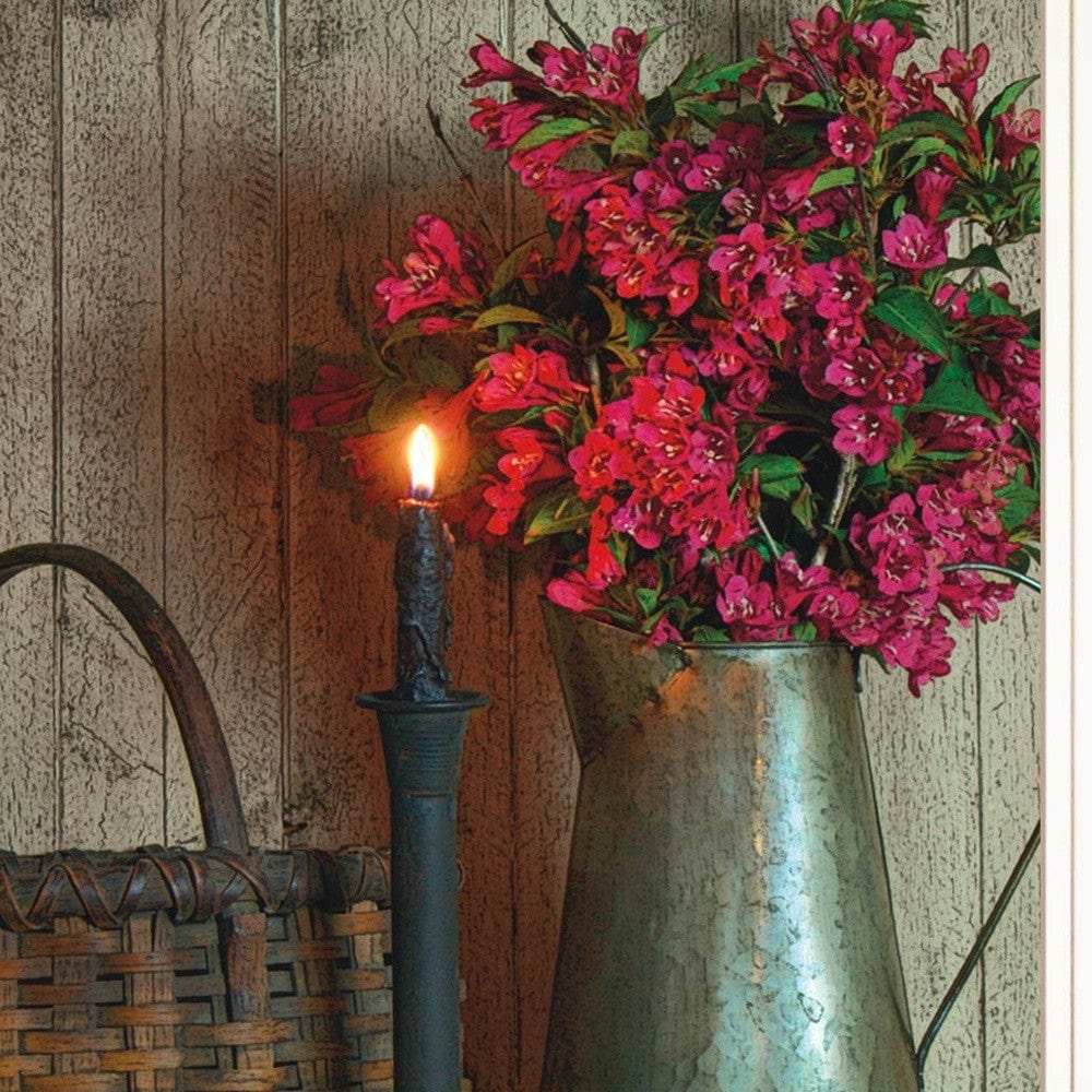 Set Of Two Country Candlelight White Framed Print Wall Art - Homeroots - Flyclothing LLC