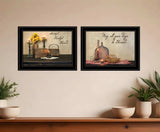 Set Of Two Twice Blessed 2 Black Framed Print Wall Art - Homeroots - Flyclothing LLC