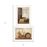 Set Of Two What I Love Most 1 White Framed Print Kitchen Wall Art - Homeroots - Flyclothing LLC