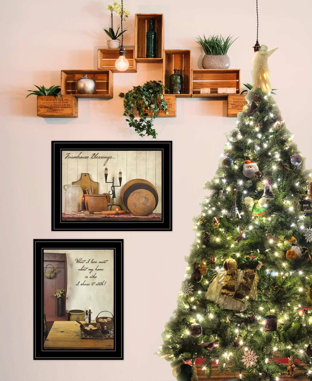 Set Of Two What I Love Most 2 Black Framed Print Kitchen Wall Art - Homeroots - Flyclothing LLC