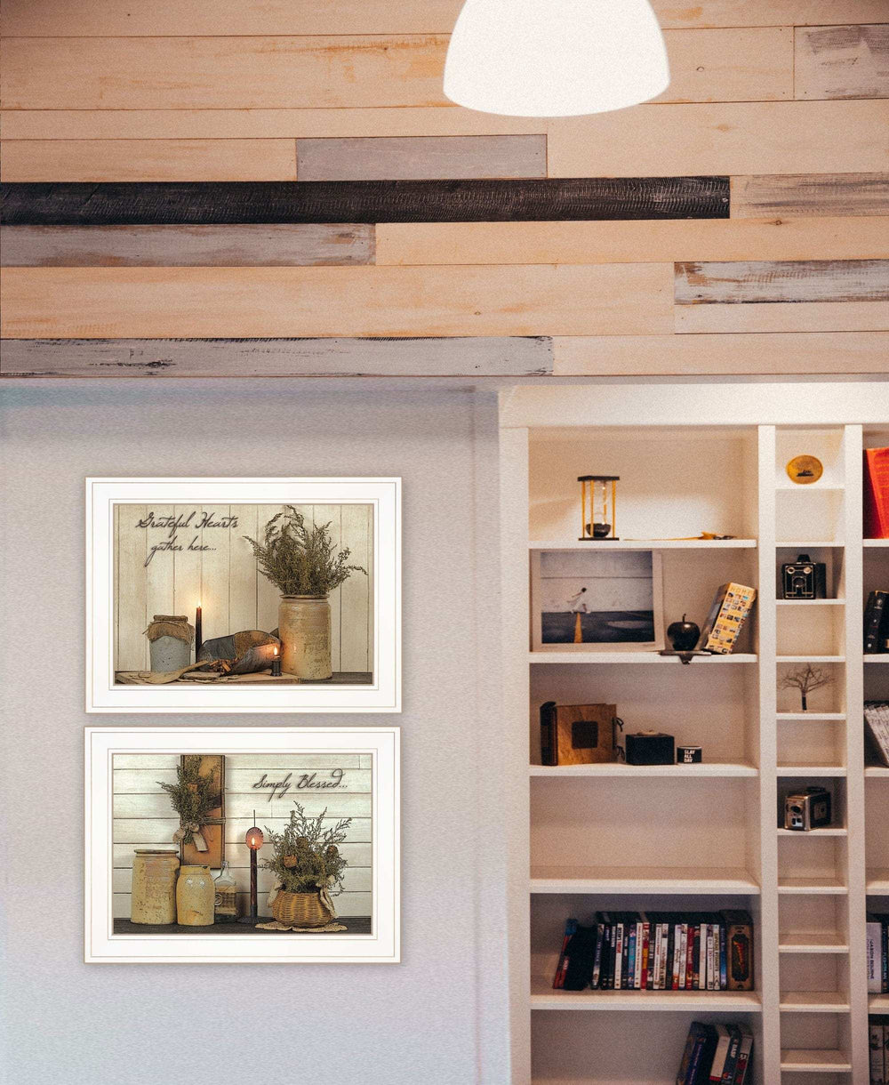 Set Of Two Blessed Gathering 1 White Framed Print Kitchen Wall Art - Homeroots - Flyclothing LLC