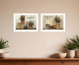 Set Of Two Blessed Gathering 1 White Framed Print Kitchen Wall Art - Homeroots - Flyclothing LLC