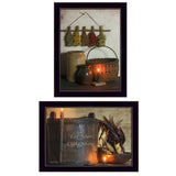 Set Of Two Let Your Light Shine 3 Black Framed Print Wall Art - Homeroots - Flyclothing LLC