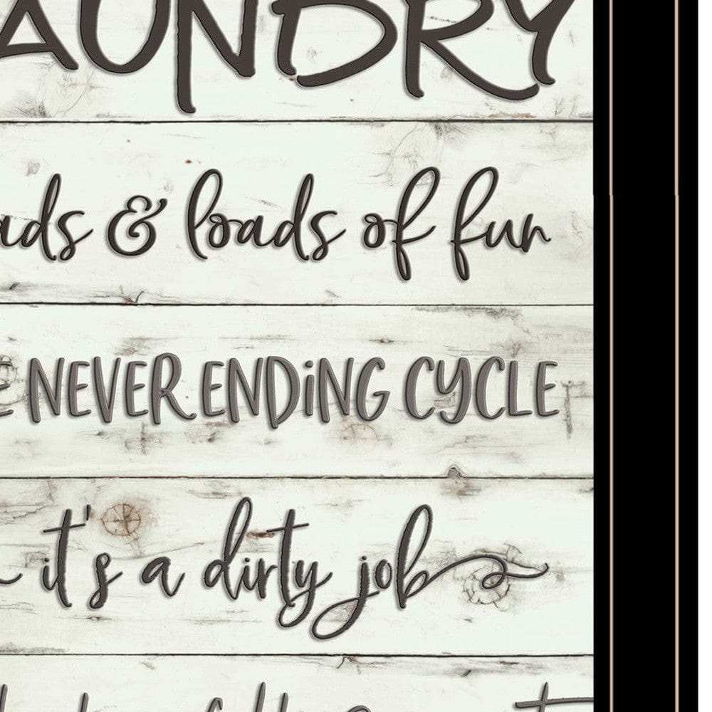 Set Of Two Loads of Fun 2 Black Framed Print Bathroom Wall Art - Homeroots - Flyclothing LLC