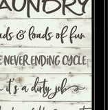 Set Of Two Loads of Fun 2 Black Framed Print Bathroom Wall Art - Homeroots - Flyclothing LLC