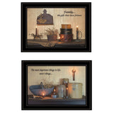 Set Of Two Family Forever 2 Black Framed Print Wall Art - Homeroots - Flyclothing LLC