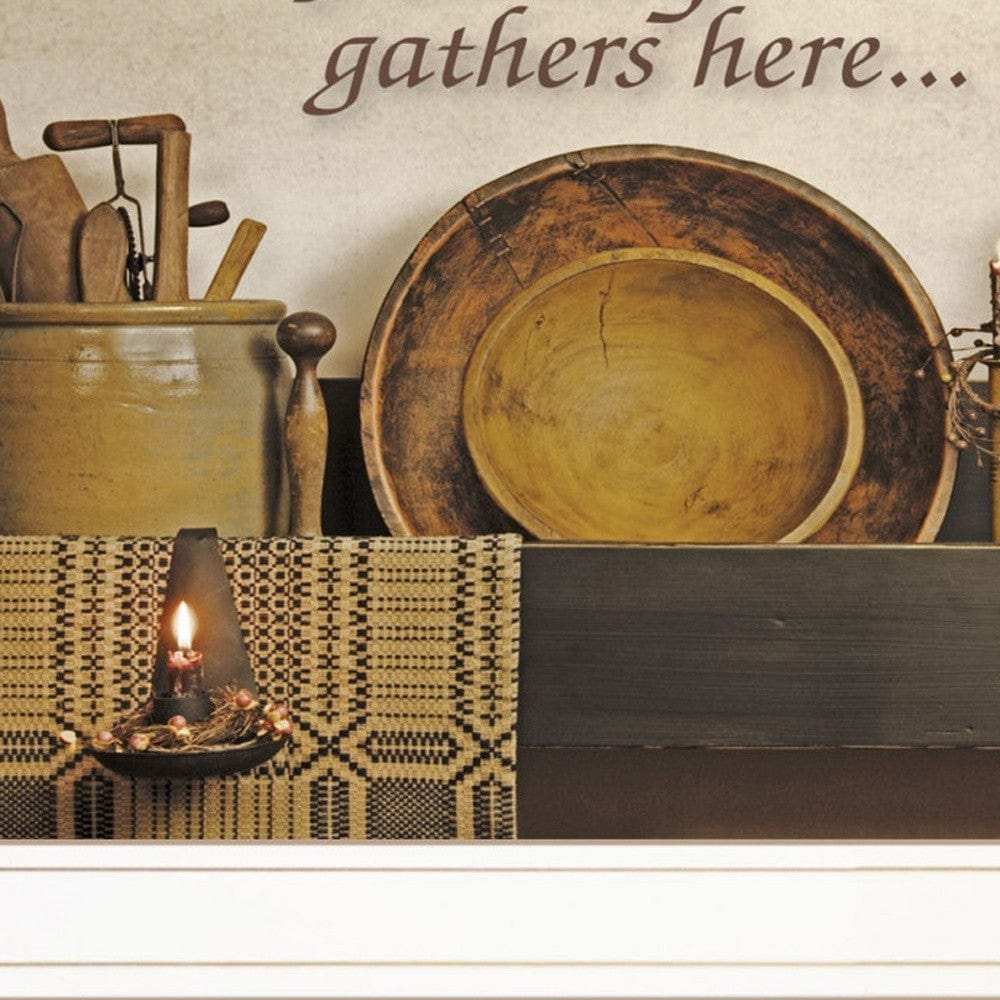 Set Of Two May Our Hearts Be warm 1 White Framed Print Kitchen Wall Art - Homeroots - Flyclothing LLC