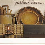 Set Of Two May Our Hearts Be warm 1 White Framed Print Kitchen Wall Art - Homeroots - Flyclothing LLC