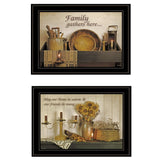 Set Of Two May Our Hearts Be Warm 2 Black Framed Print Kitchen Wall Art - Homeroots - Flyclothing LLC