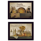 Set Of Two May Our Hearts Be warm 3 Black Framed Print Kitchen Wall Art - Homeroots - Flyclothing LLC