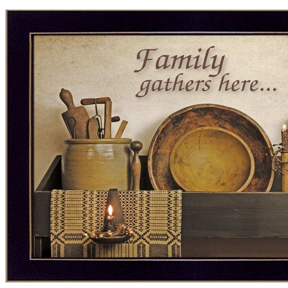 Set Of Two May Our Hearts Be warm 3 Black Framed Print Kitchen Wall Art - Homeroots - Flyclothing LLC