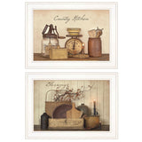 Set Of Two Candlelight and Flowers 1 White Framed Print Wall Art - Homeroots - Flyclothing LLC