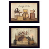 Set Of Two Candlelight and Flowers 3 Black Framed Print Wall Art - Homeroots - Flyclothing LLC