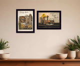 Grateful and Blessed Black Framed Print Kitchen Wall Art - Homeroots - Flyclothing LLC