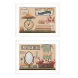 Set Of Two Country Bath III White Framed Print Bathroom Wall Art - Homeroots - Flyclothing LLC
