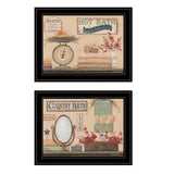 Set Of Two Country Bath III 2 Black Framed Print Bathroom Wall Art - Homeroots - Flyclothing LLC