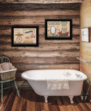 Set Of Two Country Bath III 2 Black Framed Print Bathroom Wall Art - Homeroots - Flyclothing LLC